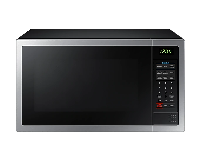 Samsung 28L 1000W Solo Microwave - Stainless Steel With Black Door