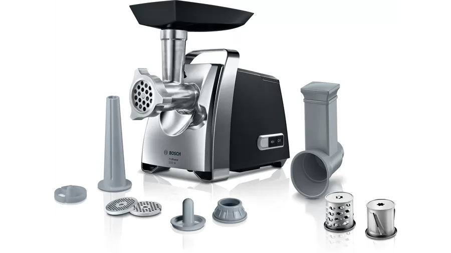 Bosch ProPower 2000W Meat Mincer Black /Chrome Expert Stores
