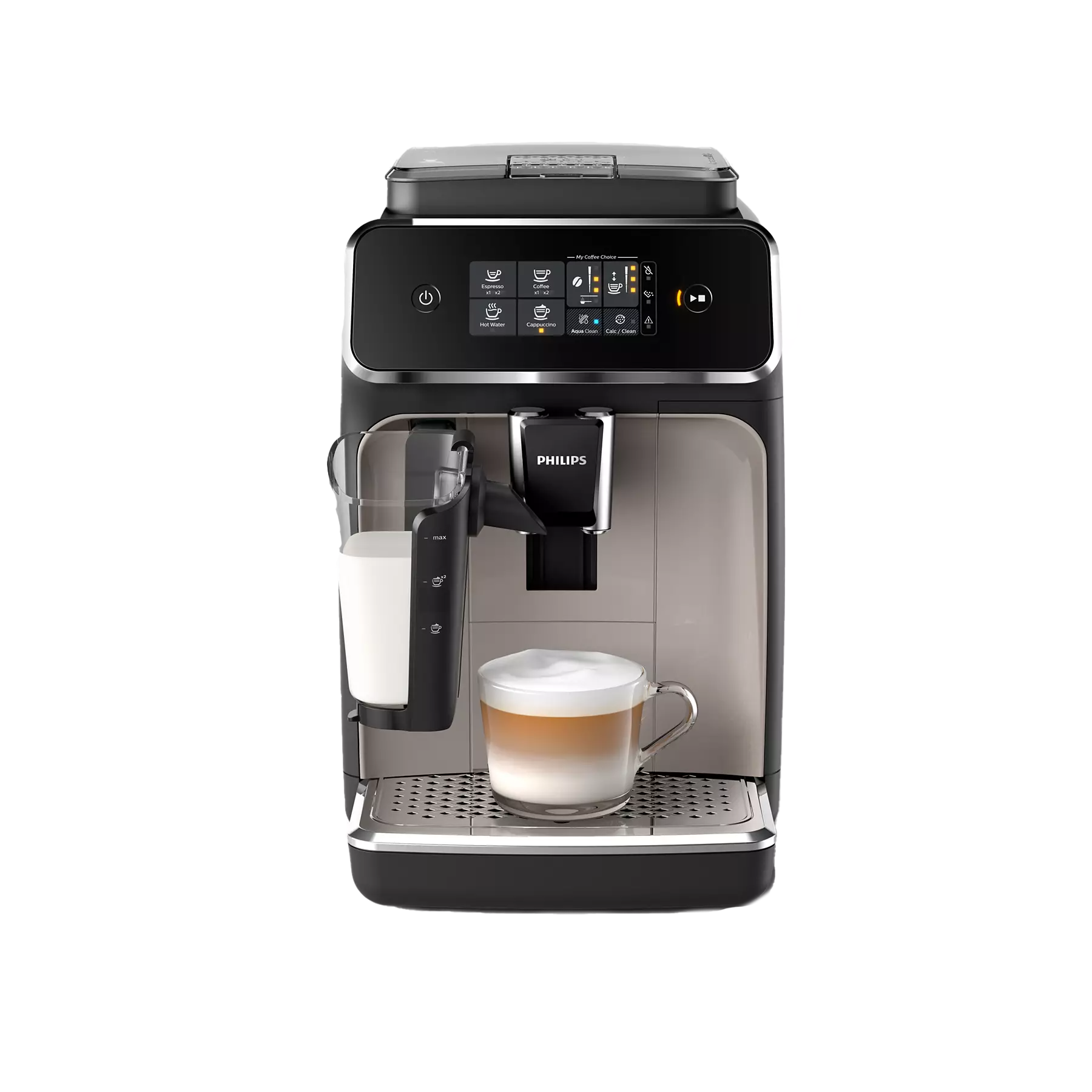 Philips LatteGo Series 2200 Fully Automatic Coffee Machine - Zinc Brown