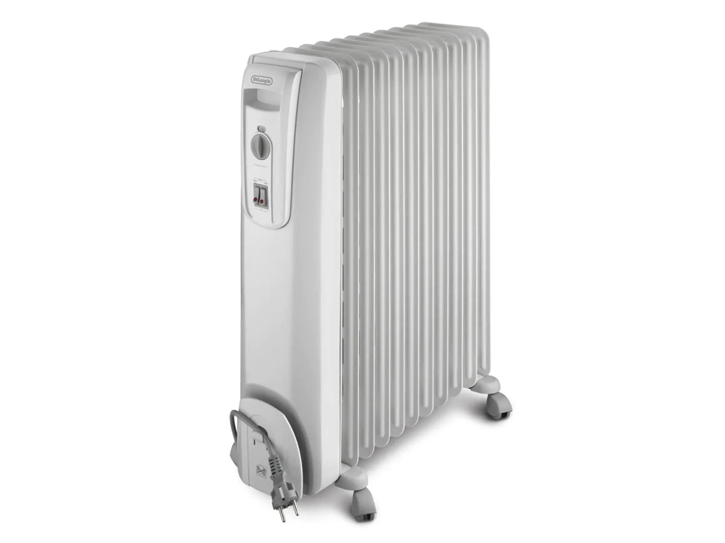 Delonghi 9 Fin Electric Oil-Filled Radiator Heater - White - Expert Stores